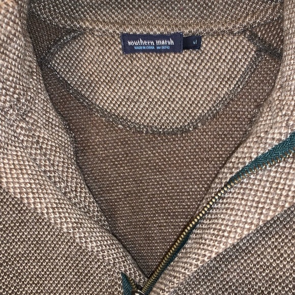 Men's Brown southern marsh quarter zip - Picture 3 of 4